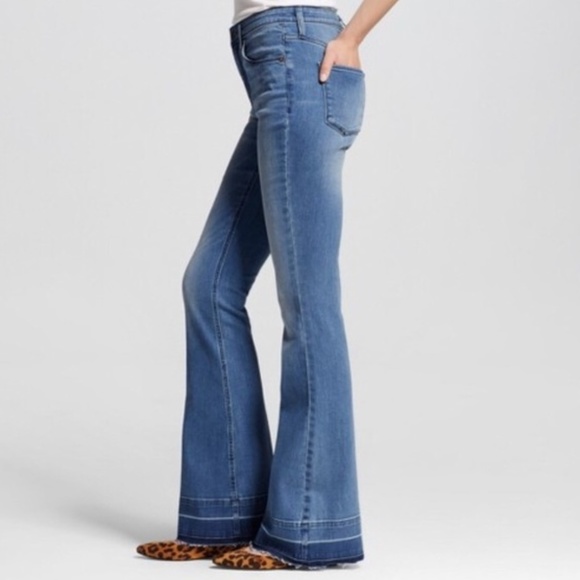 Denim - High-Rise Released Hem Flare Jeans